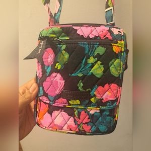 Vera Bradley, Mini Hipster Crossbody Bag, NWOT, Color Pink, Blue, Green